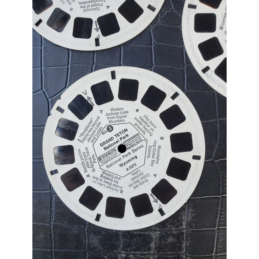 Vintage • View Master 3-D Tour- Grand Teton National Park - 3 Reels/21 Pictures